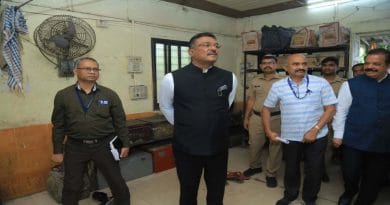 MLA Pratap Sarnaik inspecting Dahanu ST Bus Depot and toilets