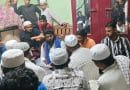 धर्मापुरी परळी येथील पीडित कुटुंबाची भेट घेताना पँथर सेनेचे पदाधिकारी