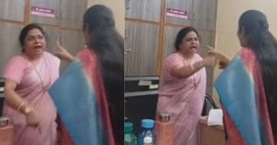 पुण्यात भाजपच्या विद्यमान नगरसेविका आणि माजी नगरसेविका यांच्यात झालेल्या वादाचा व्हायरल व्हिडिओ स्क्रीनशॉट.