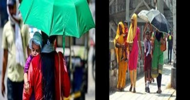 महाराष्ट्रातील वाढत्या तापमानामुळे नागरिक हैराण; उन्हापासून बचावासाठी छत्रीचा आधार.