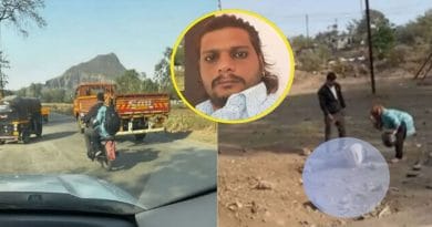 "नाशिक विल्होळी शिवारात महिलेने तरुणावर कोयत्याने केलेला हल्ला आणि पीडित सूरजकुमार सोळंकी."