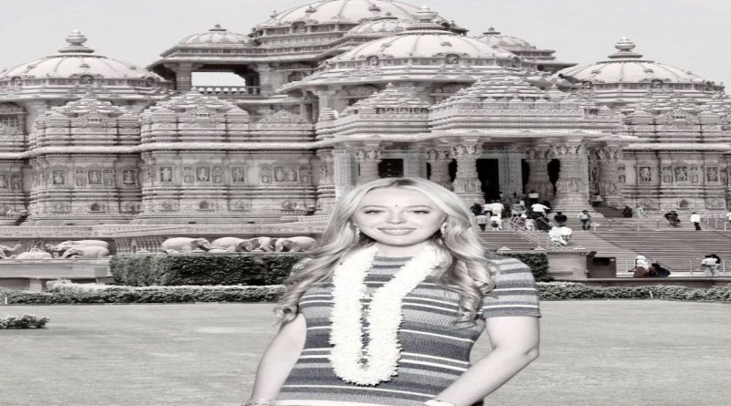 Tiffany Trump visiting Swaminarayan Akshardham Temple in Delhi India