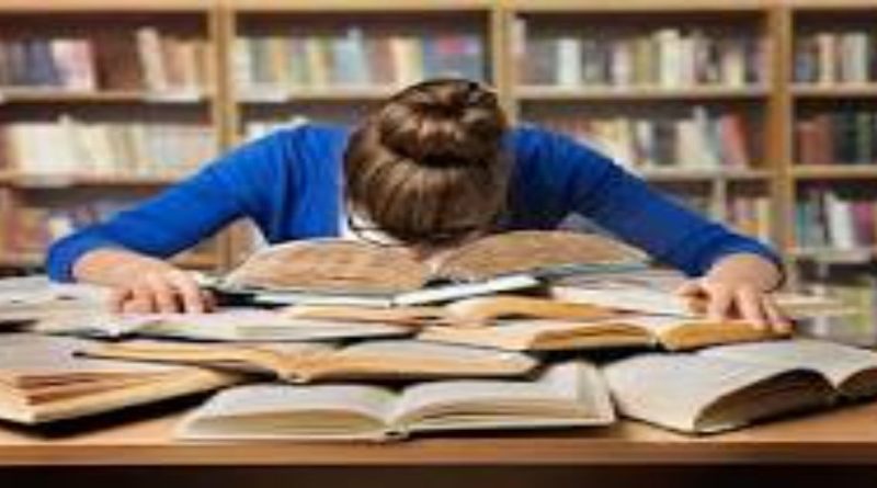 Representative image of a stressed student studying hard for competitive exams amid paper leak scams
