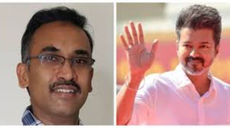 तामिळनाडूचे आरोग्य मंत्री के. जी. अरुणराज (डावीकडे) आणि मुख्यमंत्री 'थलापती' विजय (उजवीकडे)