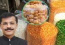 FDA officer Tukaram Mundhe photo alongside seized panipuri puris and food stock at a Mumbai shop raid.