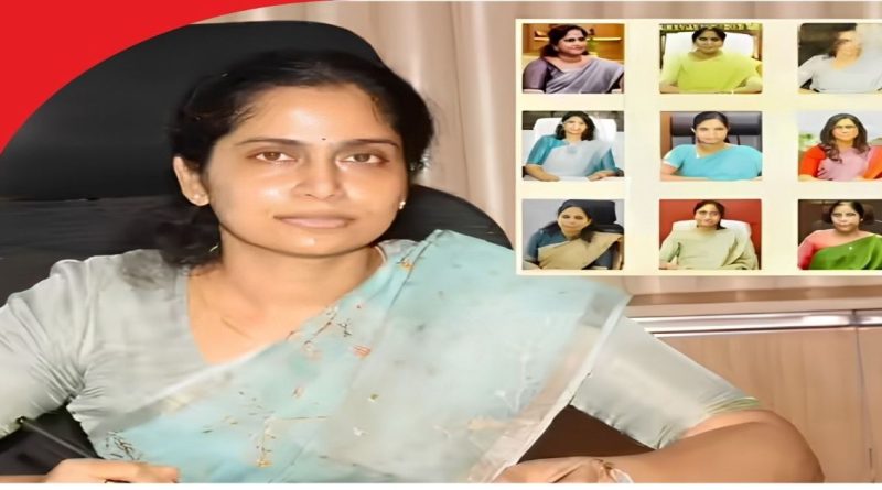 तमिळनाडूच्या कल्लाकुरिची जिल्ह्याच्या पहिल्या महिला जिल्हाधिकारी आयएएस पद्मजा आणि इतर महिला अधिकाऱ्यांचे कोलाज चित्र.